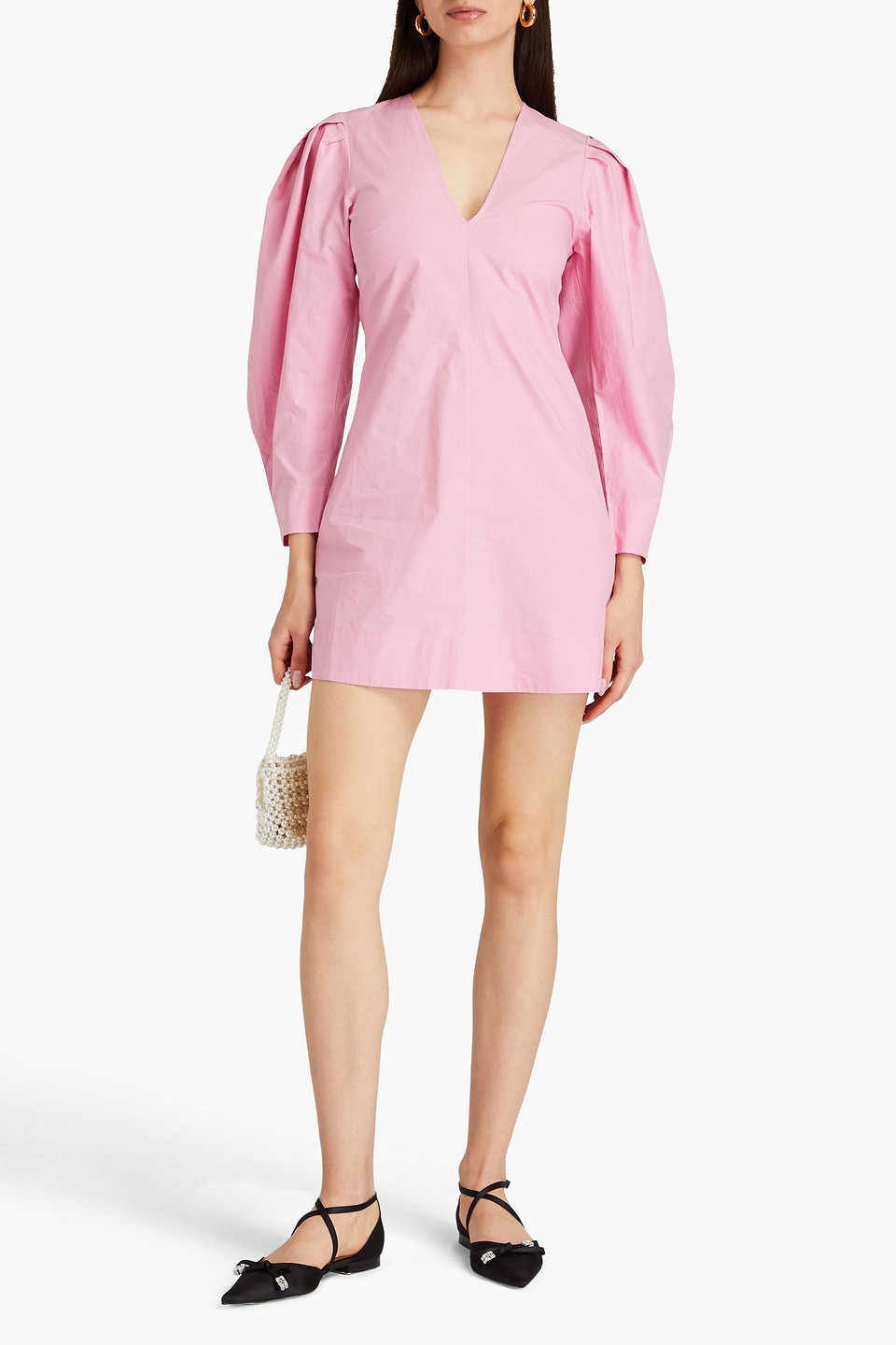 GANNI COTTON MINI DRESS