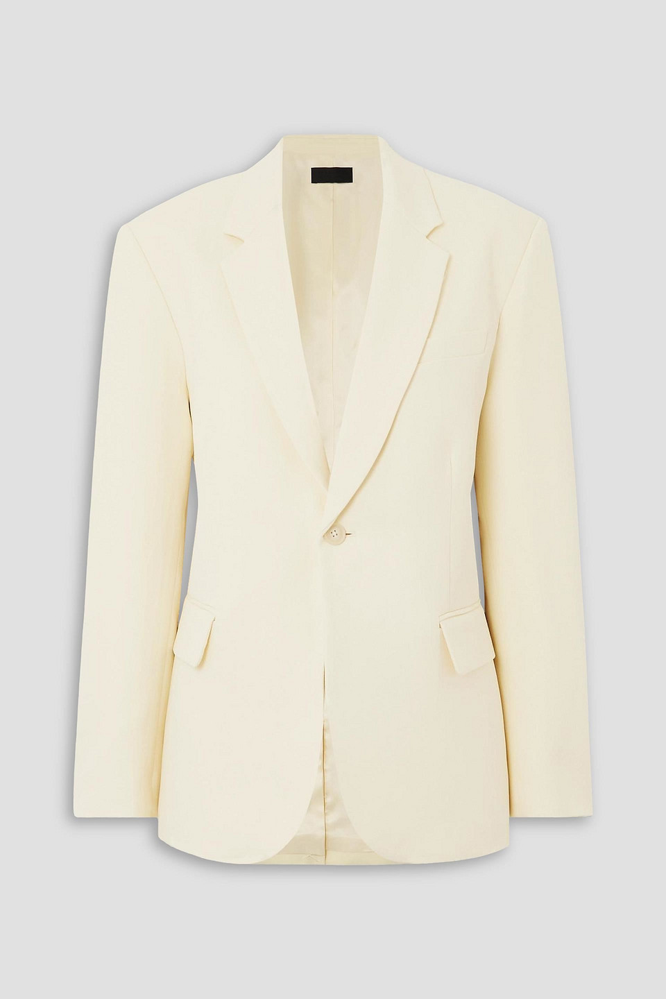 Nili Lotan Francoise Oversized Linen And Cotton-blend Blazer In Ivory