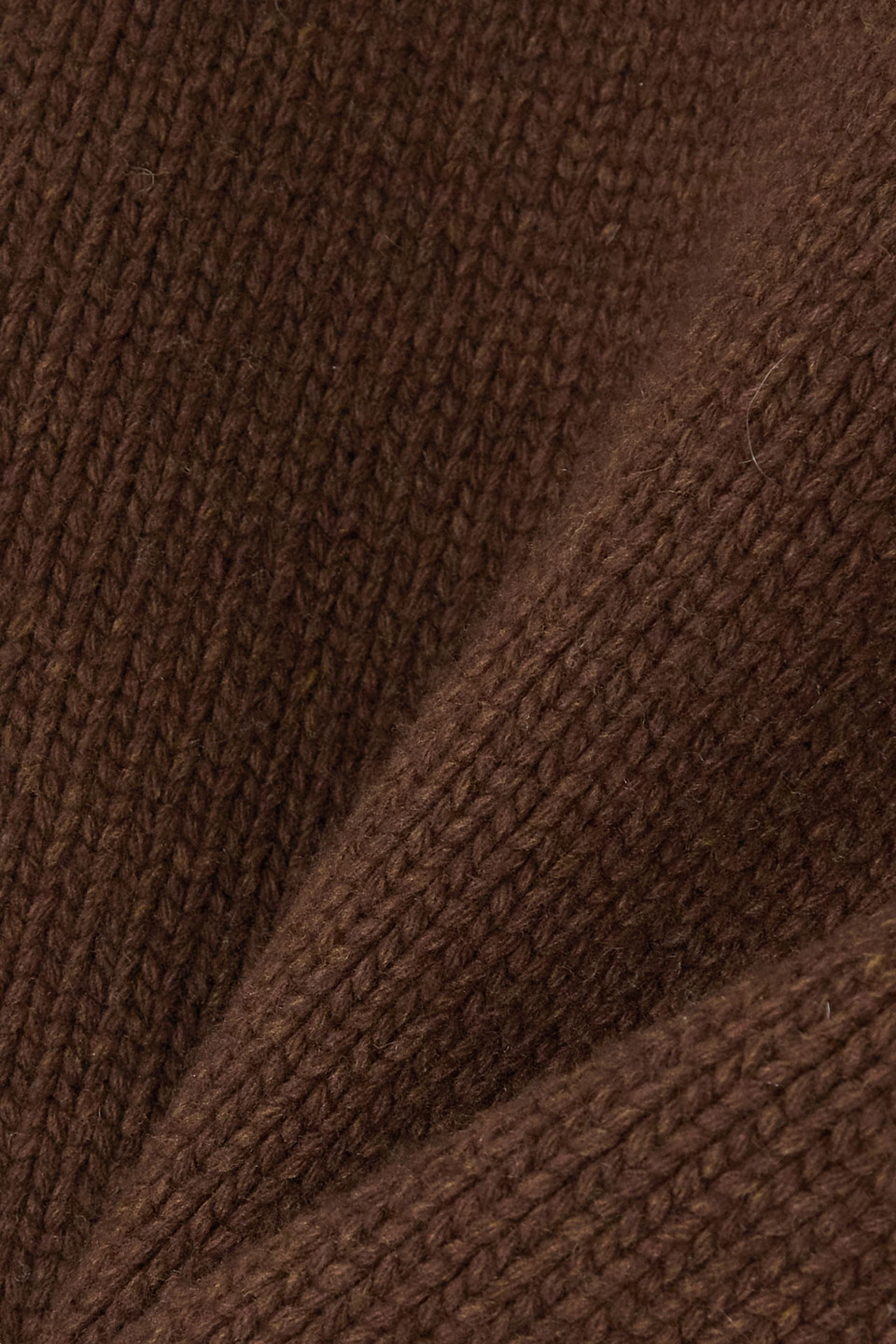 Lvir Cropped Knitted Turtleneck Sweater In Brown