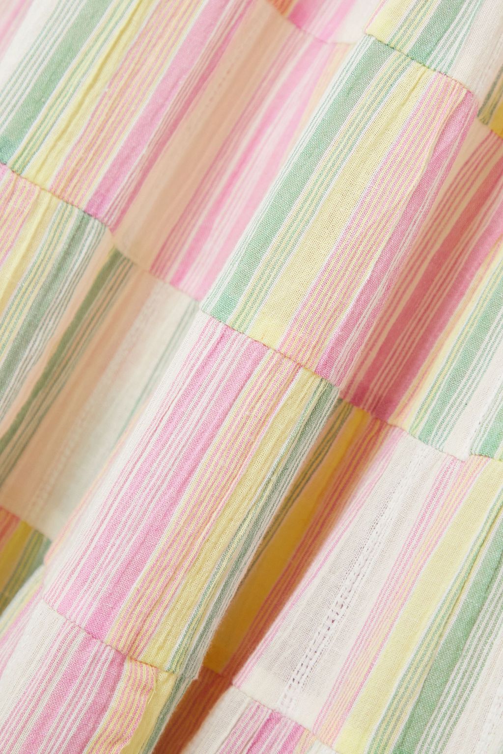 RIXO Sorrento tiered striped cotton-gauze maxi dress