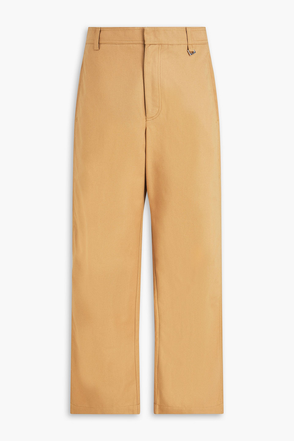 Jacquemus Banho Embroidered Cotton-canvas Trousers In Sand