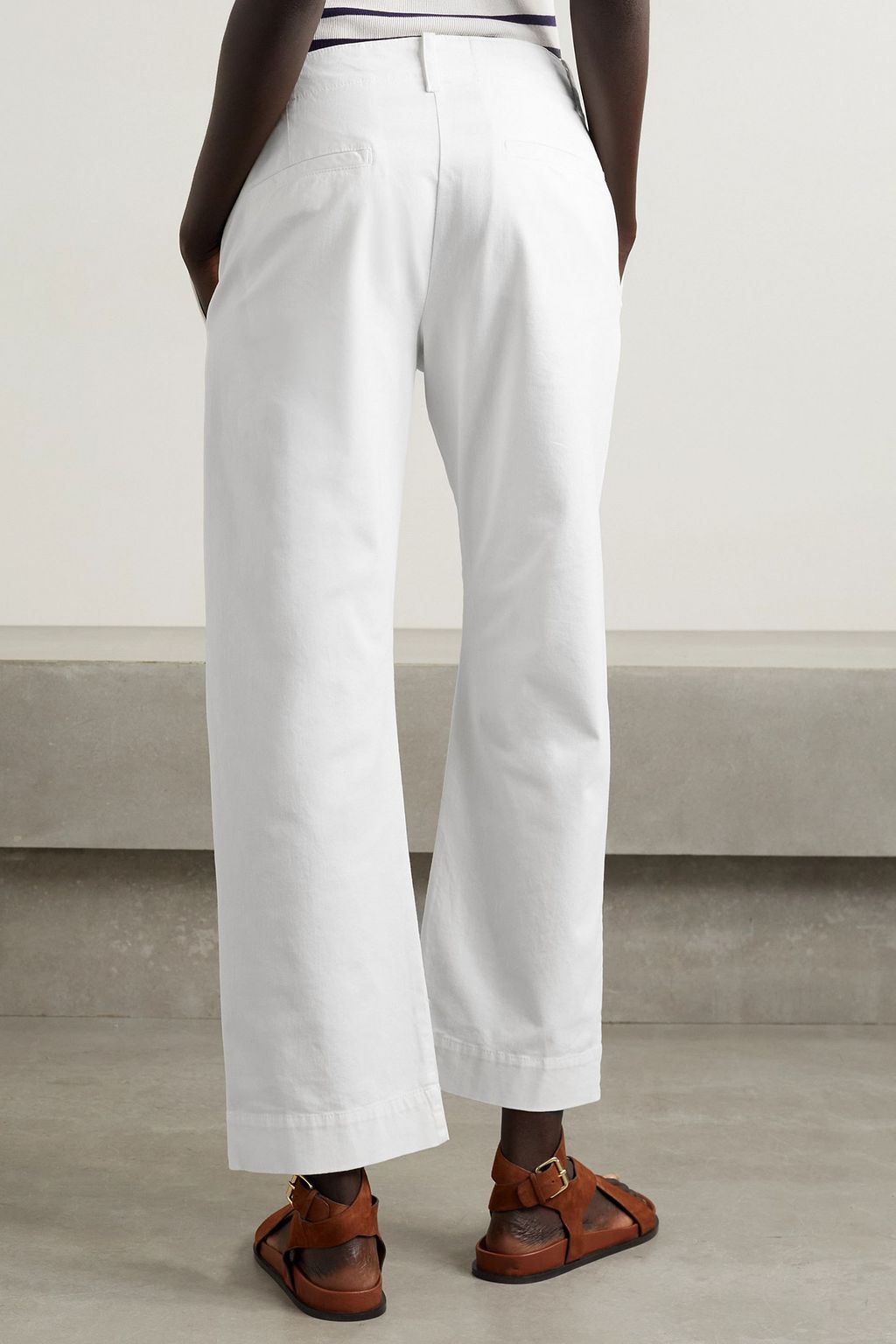 NILI LOTAN Tomboy cotton-blend twill straight-leg pants