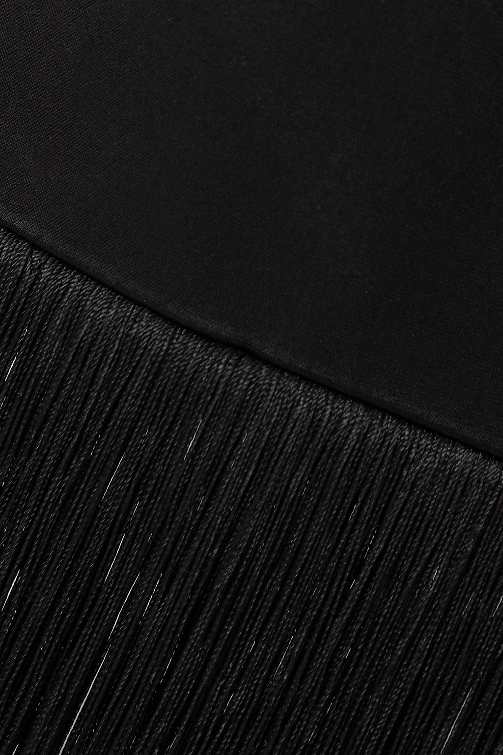 ESSE STUDIOS Mono fringed wool-blend and satin blazer