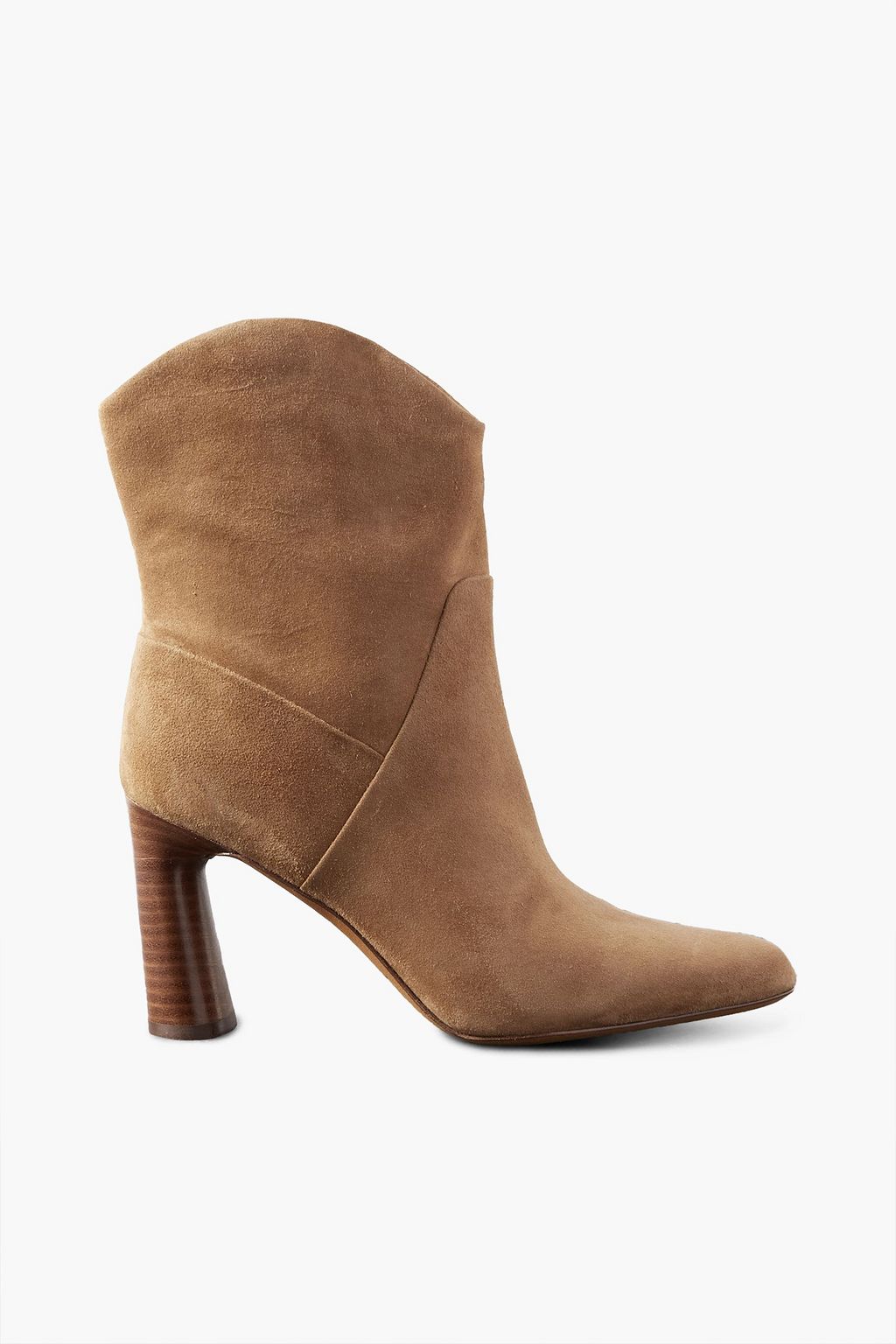 ブルネロクチネリ ブラウンレザーアンクルブーツ ヒール10cm