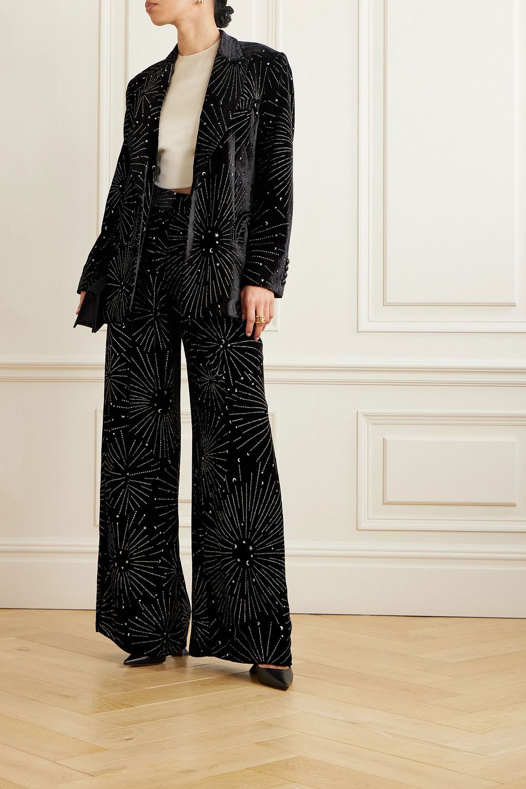 BLAZÉ MILANO Glittered velvet blazer