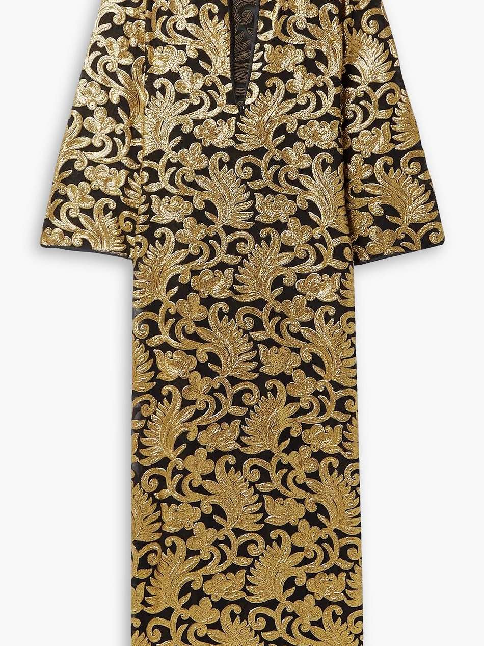 angele sequin-embellished silk maxi dress