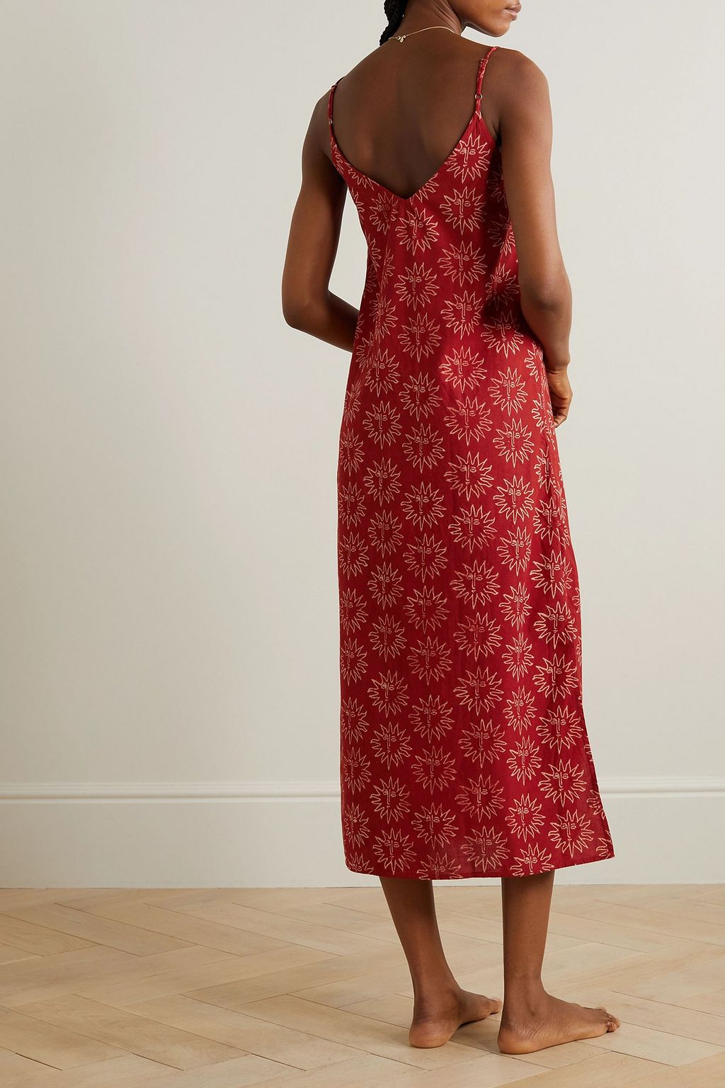 DESMOND & DEMPSEY + Ōshadi Helios printed cotton-voile nightdress