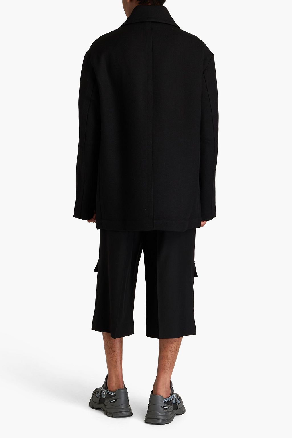 JACQUEMUS Double-breasted wool-twill peacoat