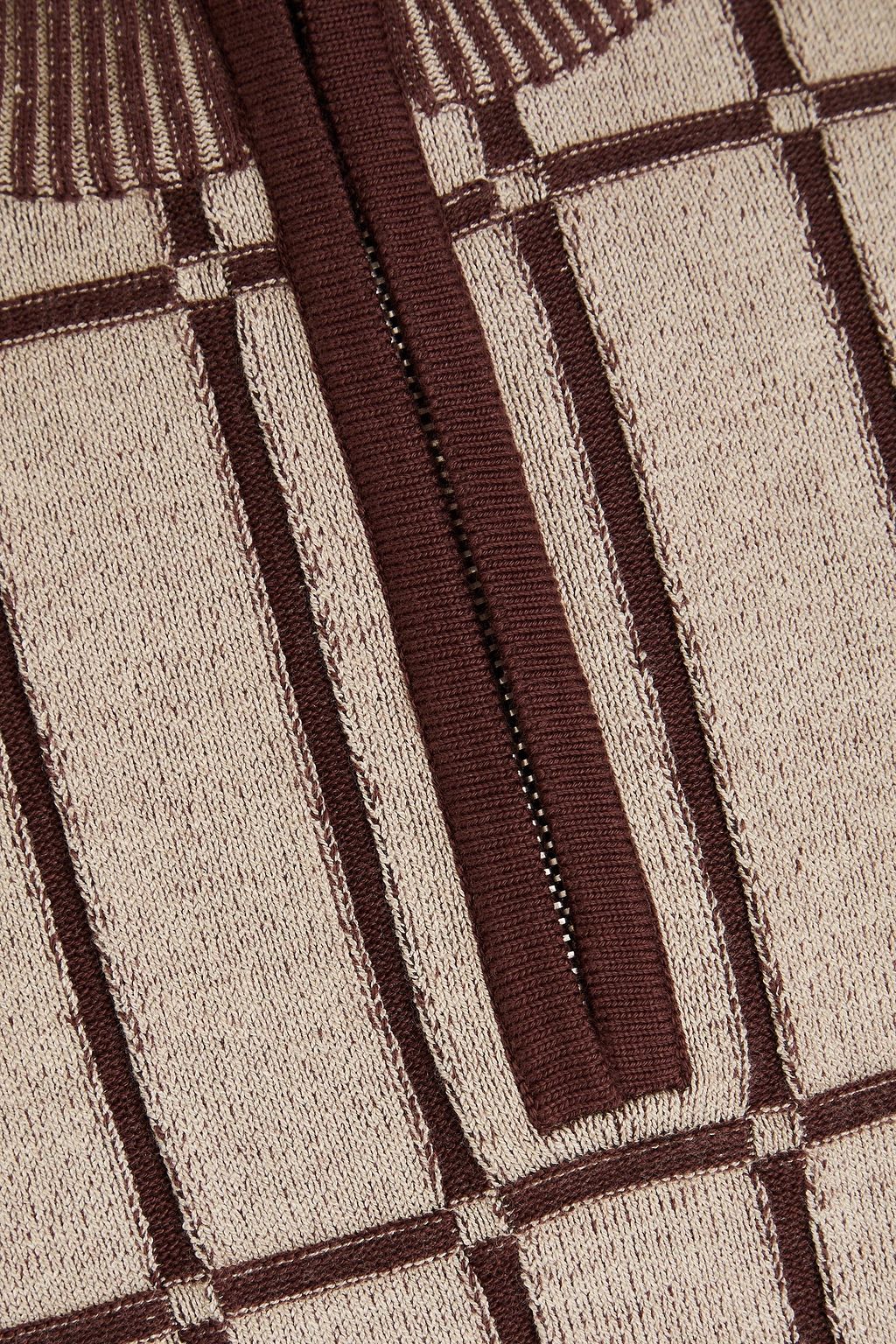 JACQUEMUS Malha jacquard-knit half-zip sweater