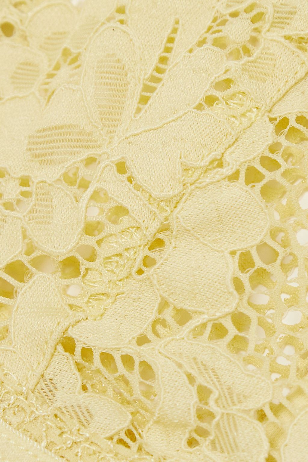 ELSE Strapless corded lace and stretch-mesh underwire bra