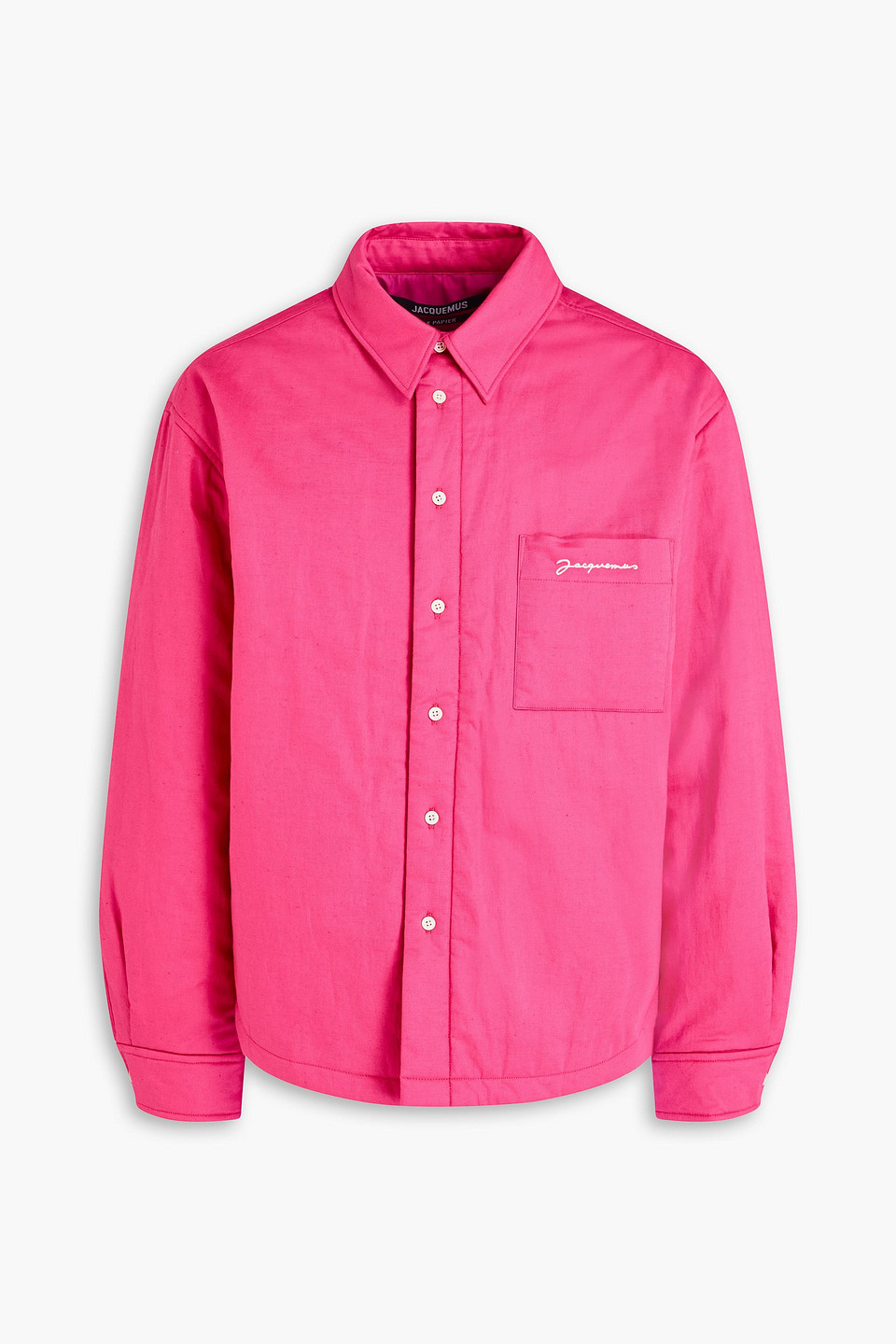 jacquemus - boulanger canvas overshirt - pink - it 46