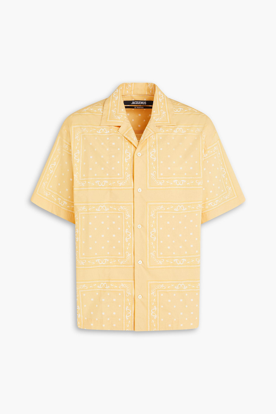 Jacquemus La Chemise Jean Bandana-print Shirt In Yellow