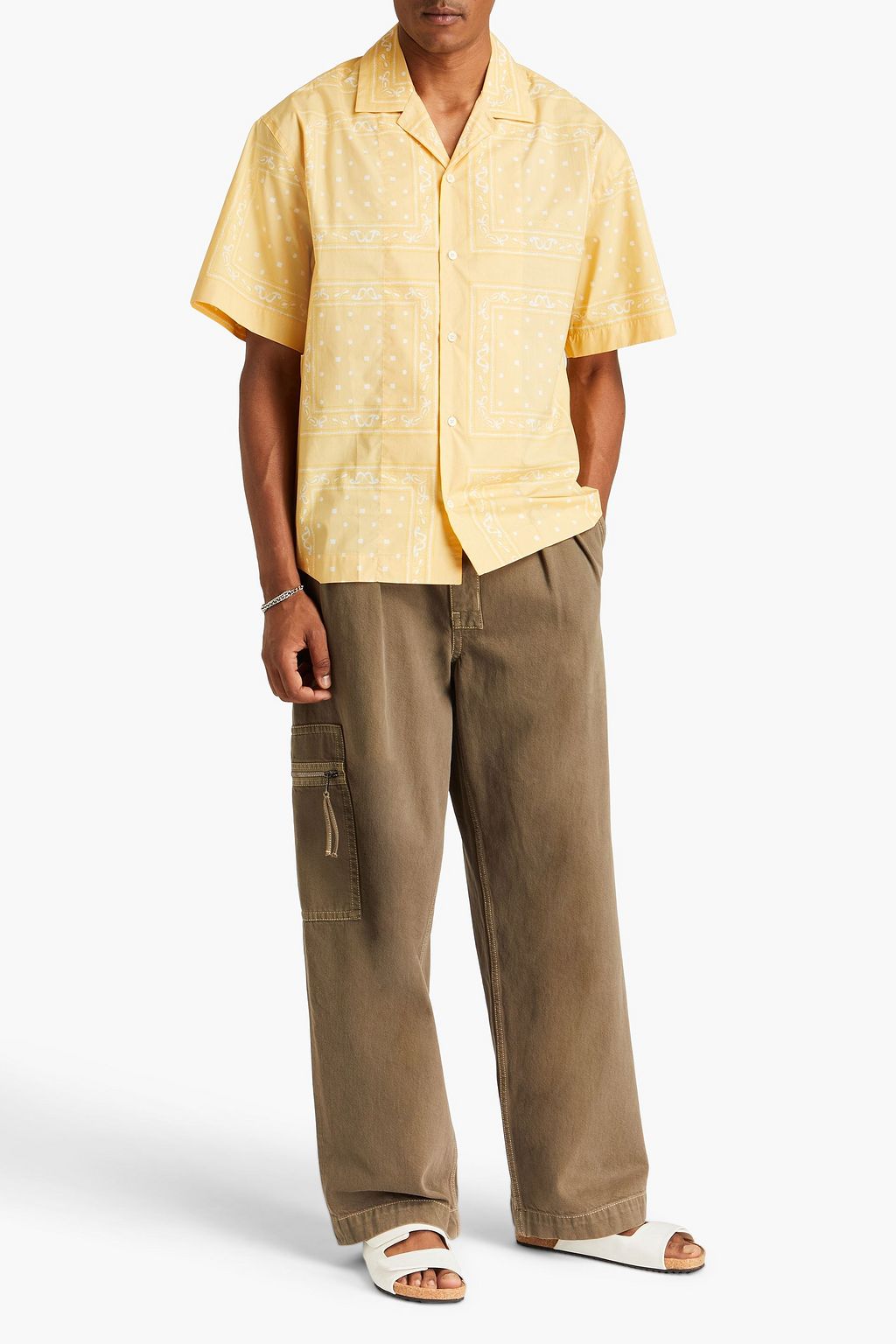 JACQUEMUS Jean printed cotton-poplin shirt