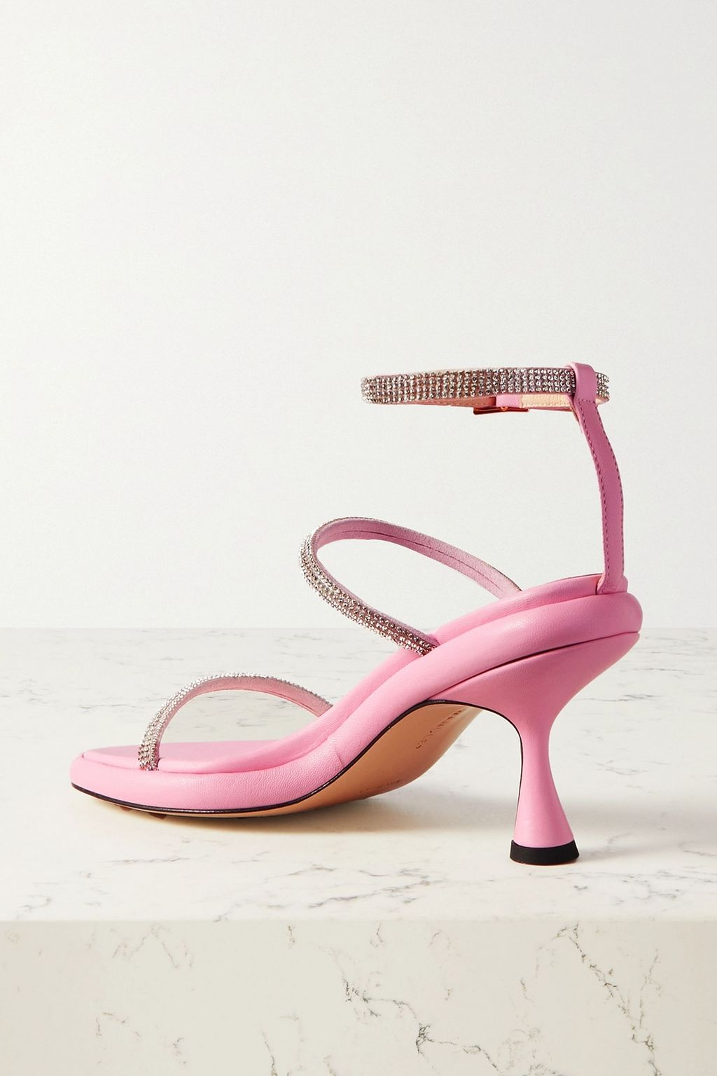 WANDLER June crystal-embellished leather sandals