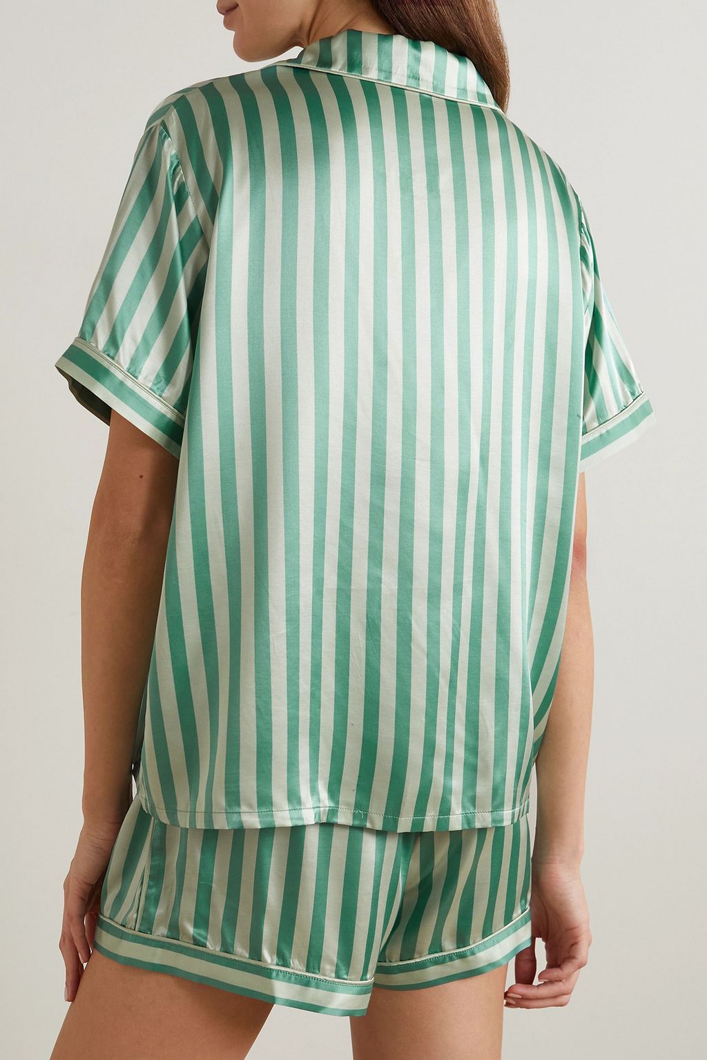 MORGAN LANE Katelyn Fiona striped satin pajama set