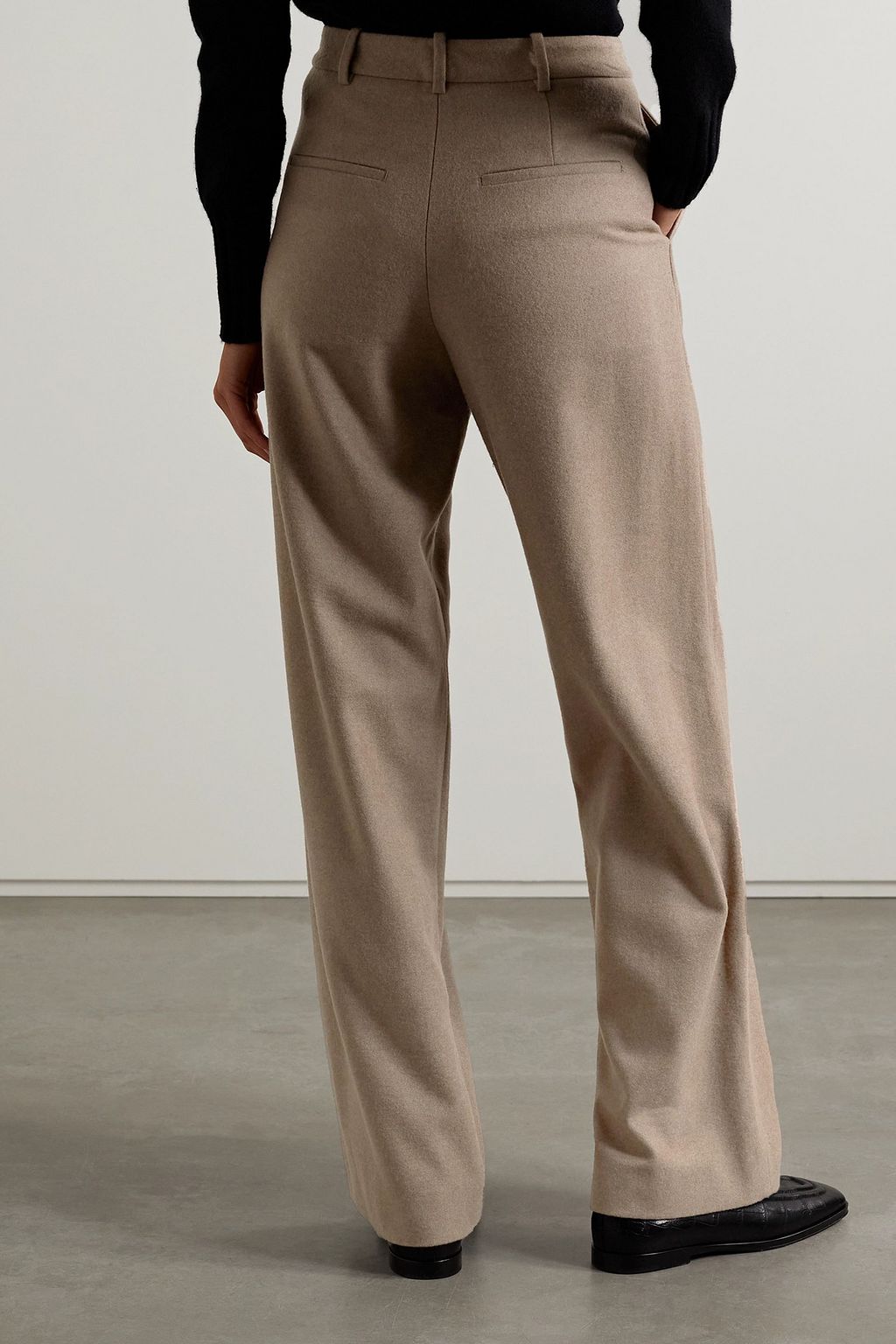 CO Pleated cashmere wide-leg pants