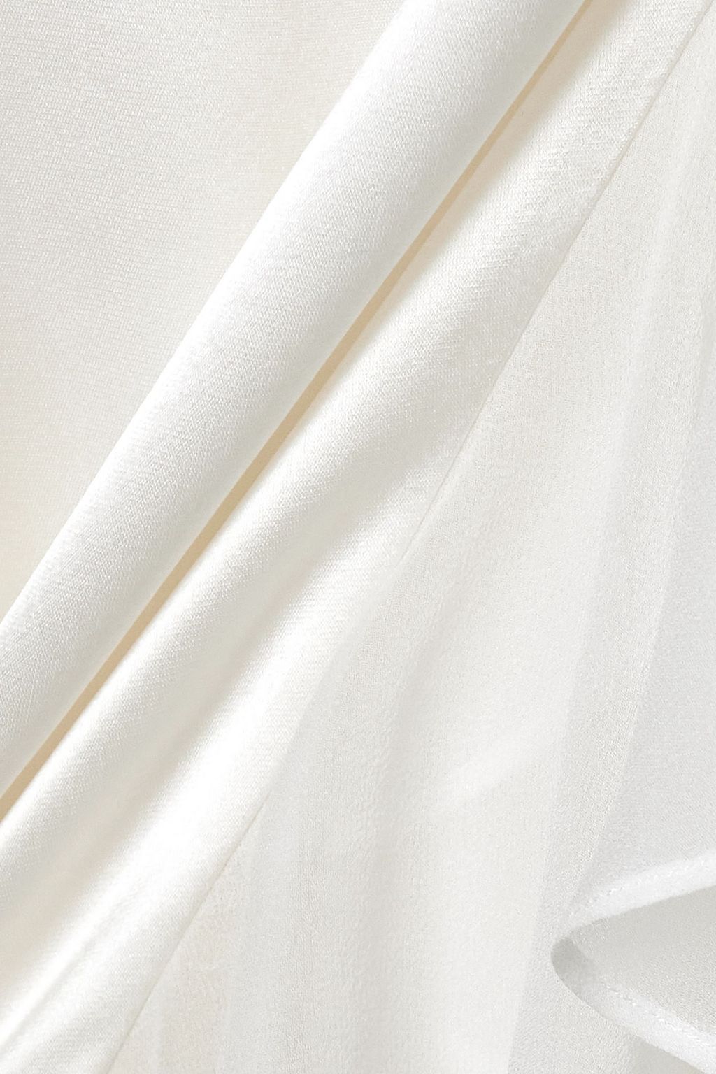 RETROFÊTE Lorelai asymmetric chiffon-trimmed satin dress