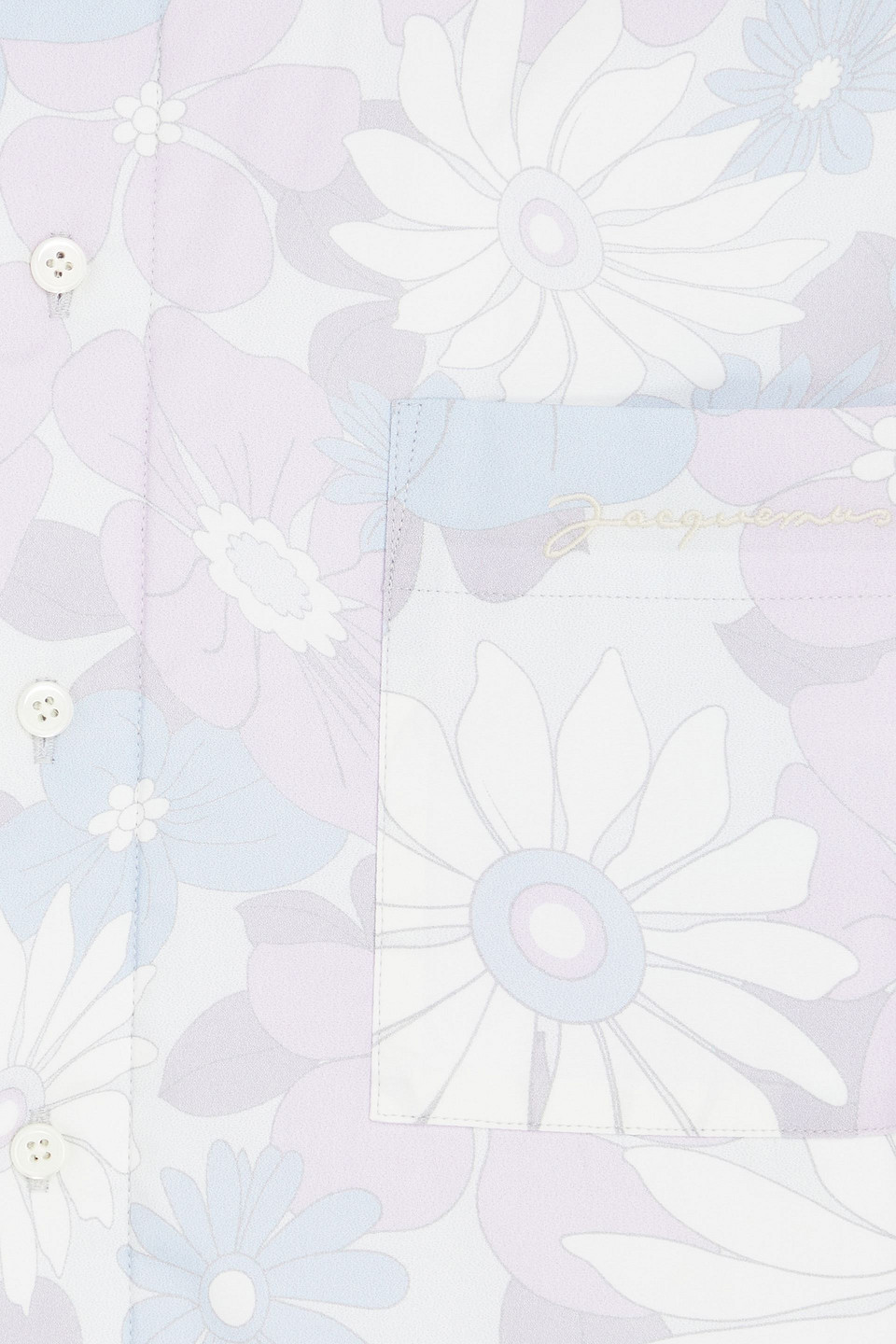 Jacquemus Boulanger Floral-print Cotton-poplin Overshirt In Lilac