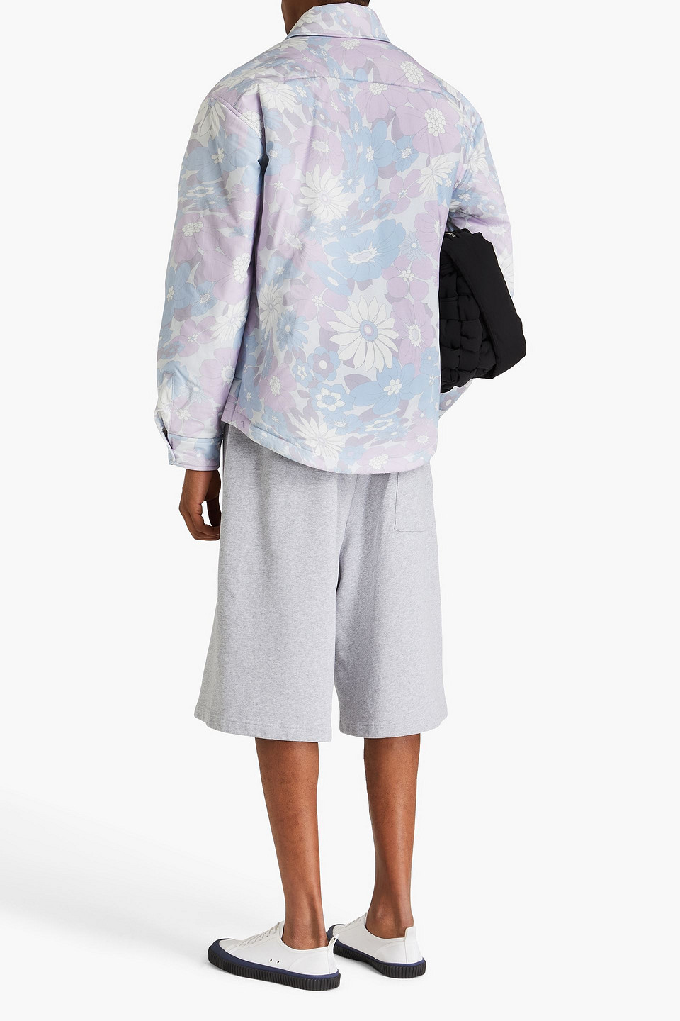 Jacquemus Boulanger Floral-print Cotton-poplin Overshirt In Lilac