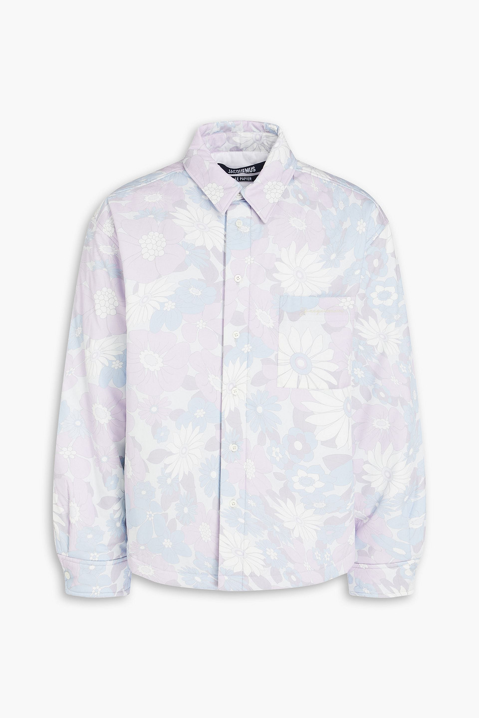 Jacquemus Boulanger Floral-print Cotton-poplin Overshirt In Lilac