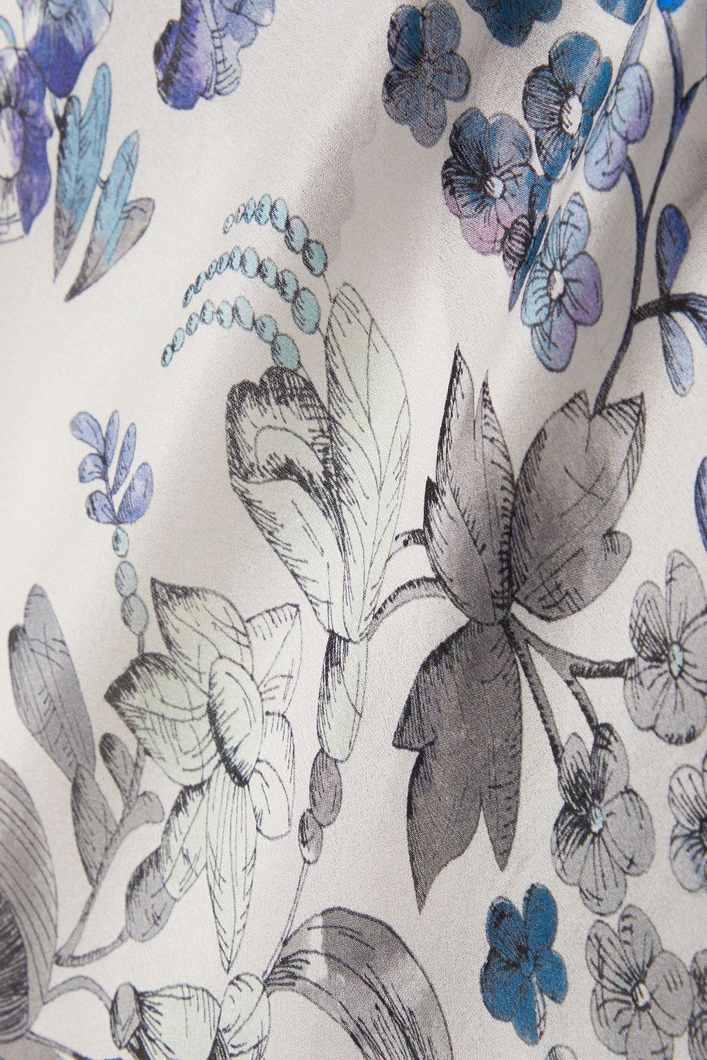 CARINE GILSON Floral-print silk-satin chemise