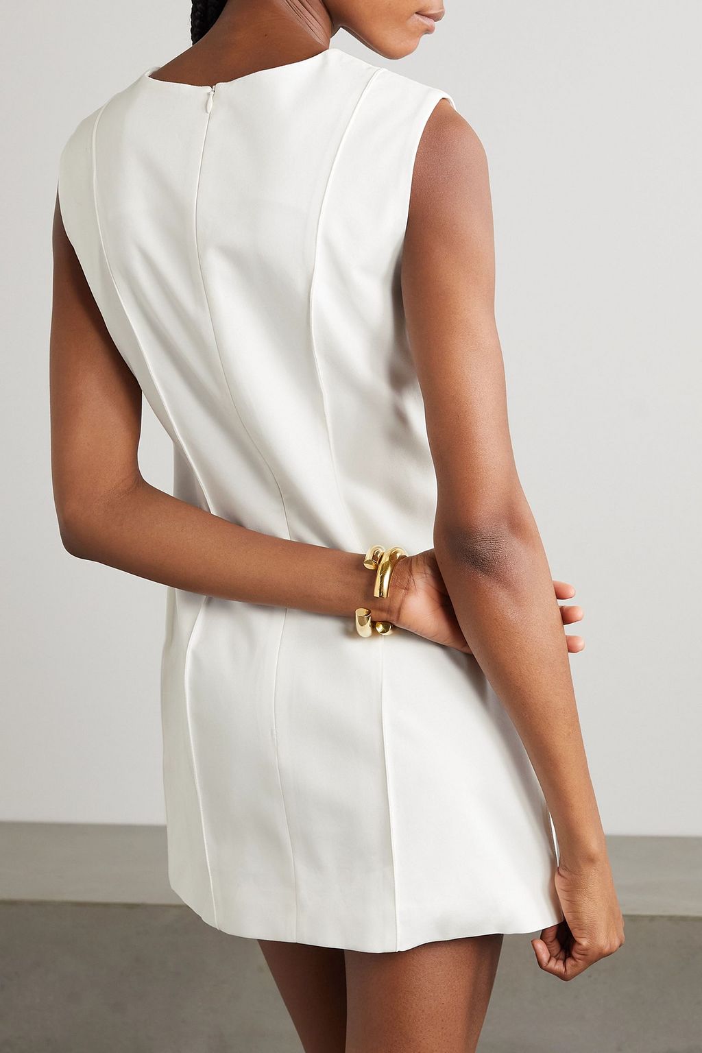 BEARE PARK Paneled drill mini dress