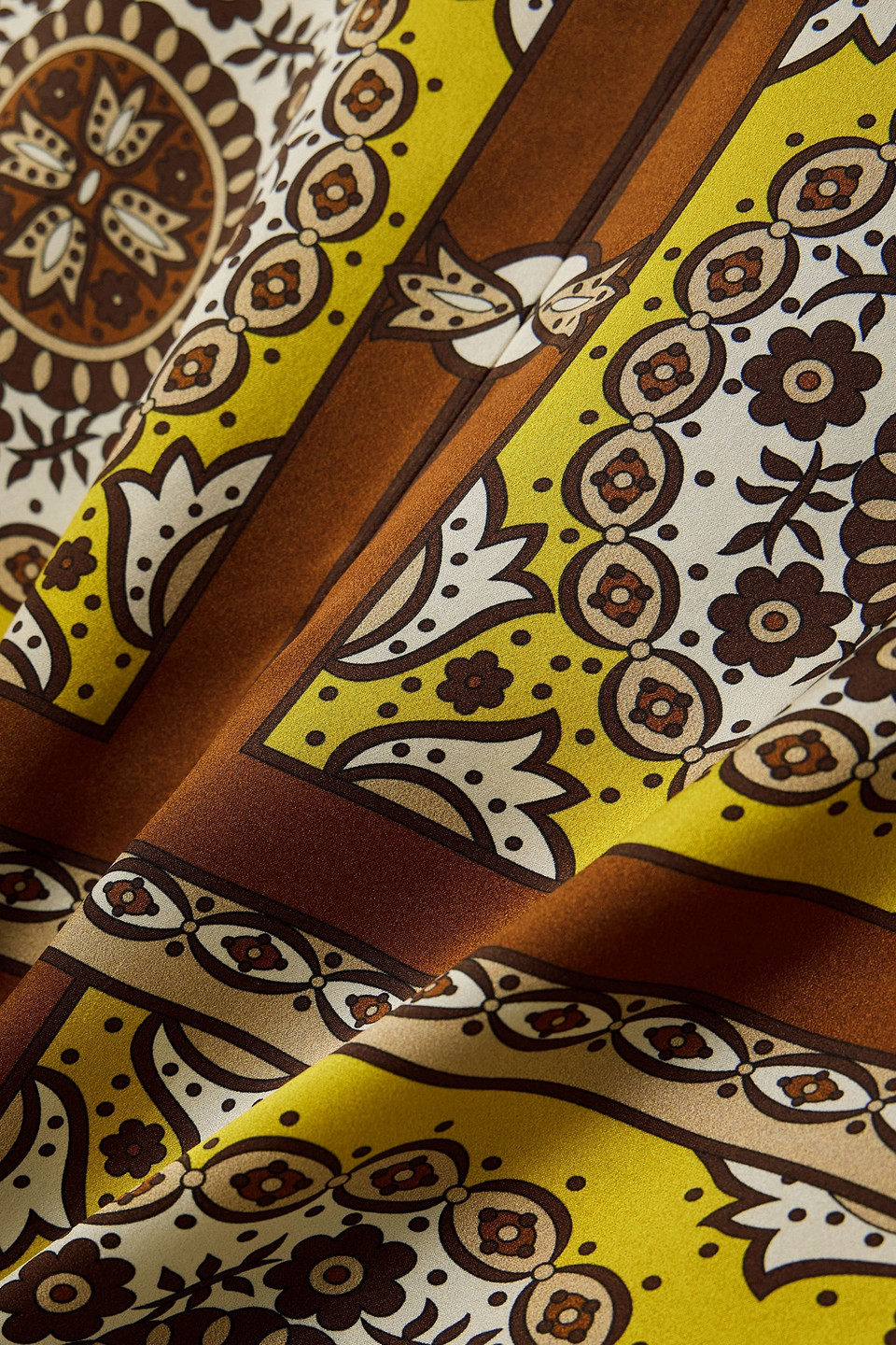 Nili Lotan Rigel Silk Scarf Maxi Dress In Yellow