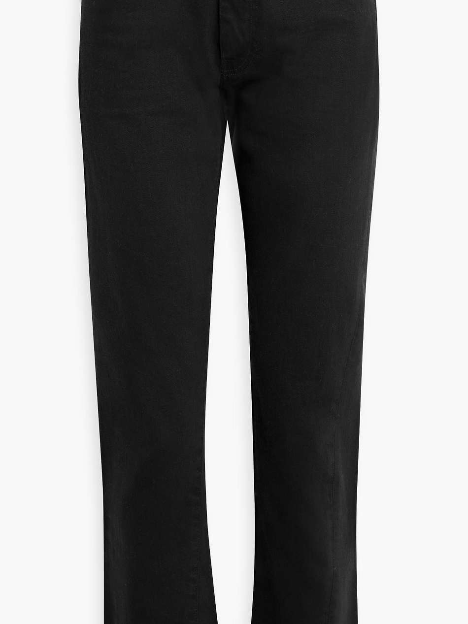 high-rise straight-leg jeans