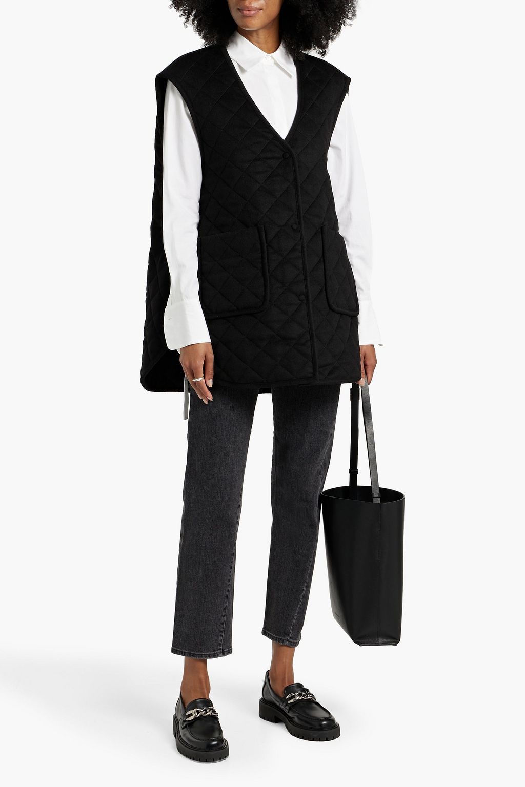 TOTEME Quilted wool-felt vest