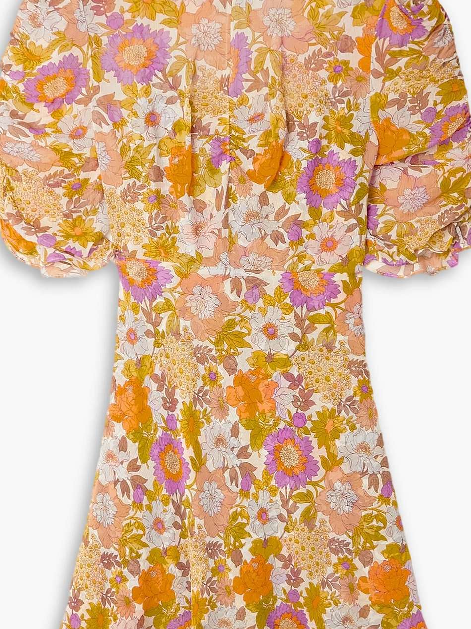 solona floral-print silk mini dress