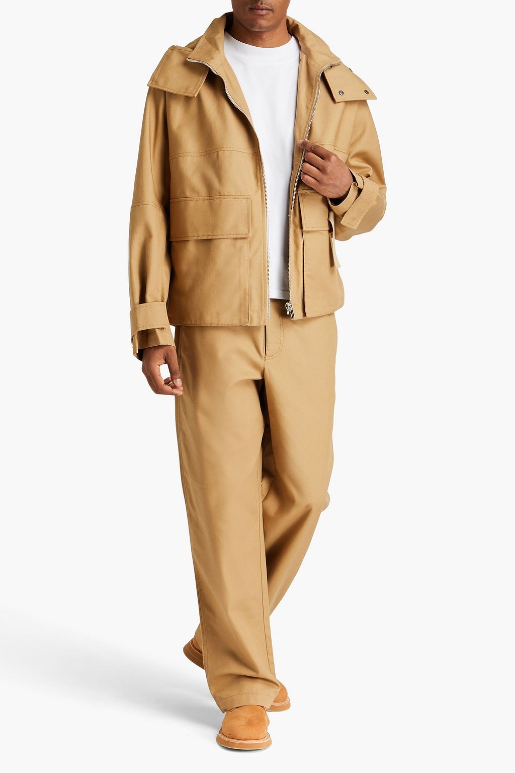 JACQUEMUS Holhado embroidered cotton-canvas hooded jacket