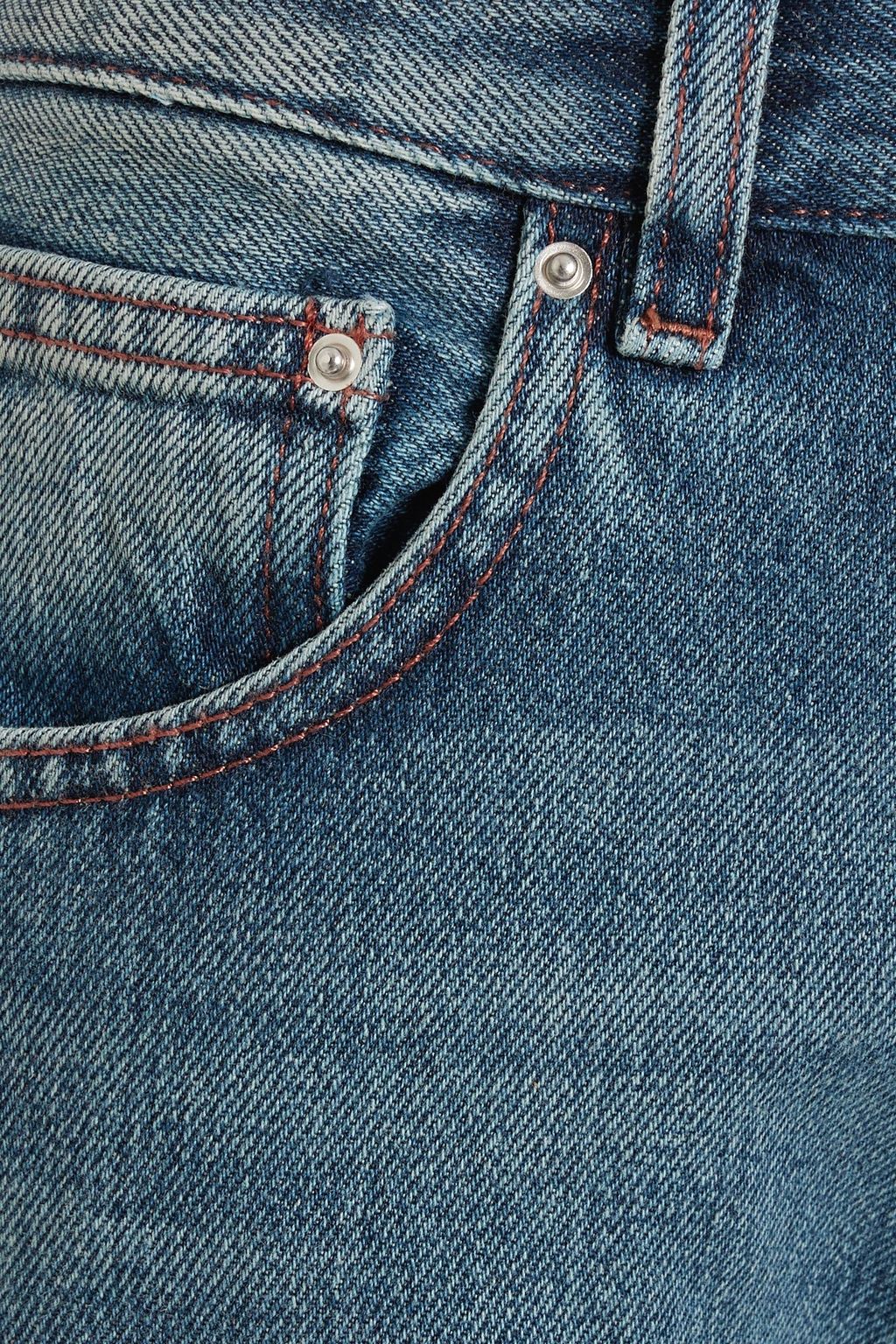 TOTEME Cropped high-rise straight-leg jeans