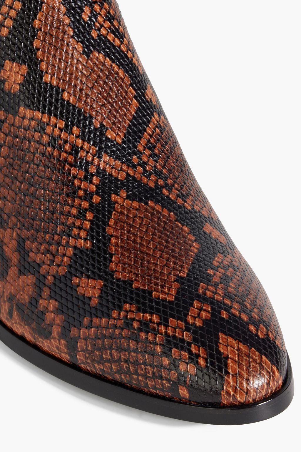 TOD'S Snake-effect leather ankle  boots