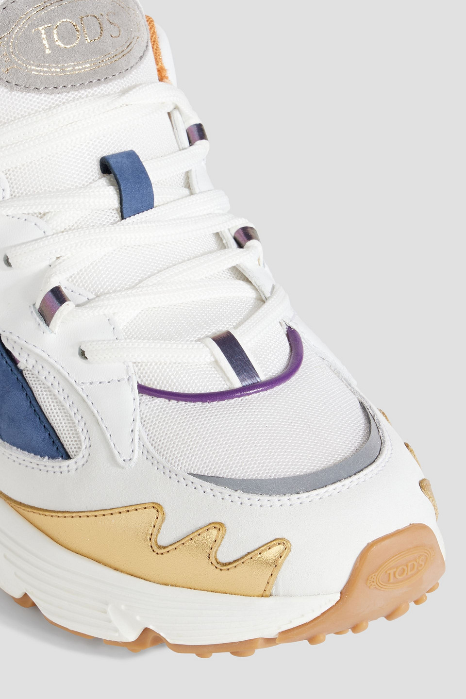 Tod's Leather And Mesh Sneakers In White