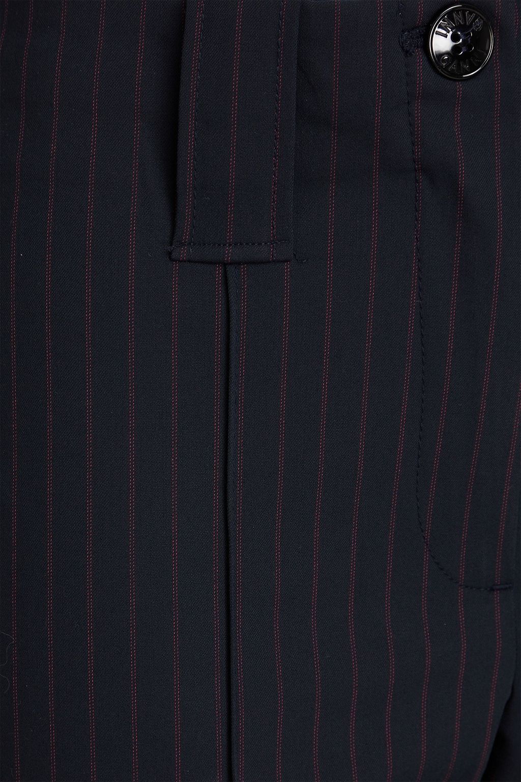 GANNI Pinstriped twill bootcut pants