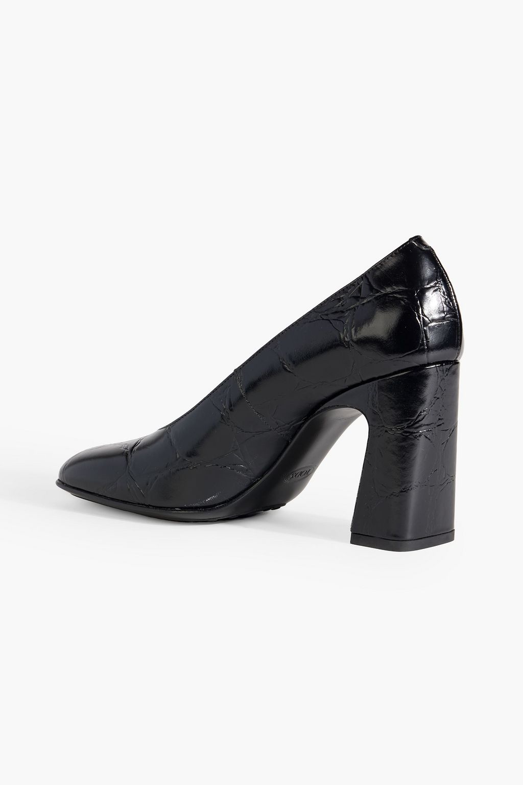 TOD'S Croc-effect leather pumps
