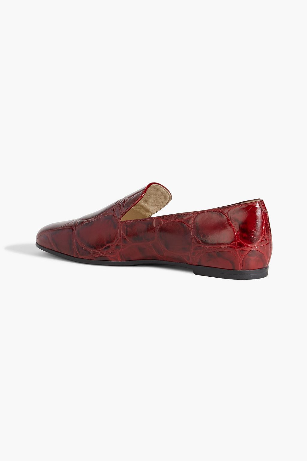 TOD'S Croc-effect leather loafers