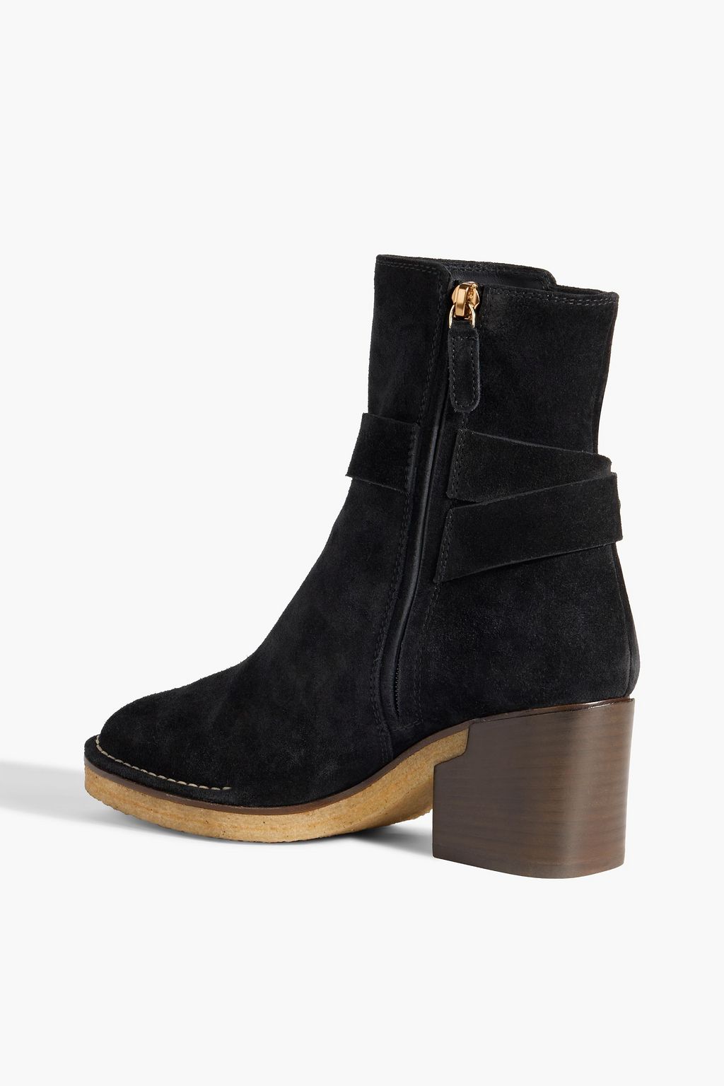 TOD'S Buckled suede ankle boots