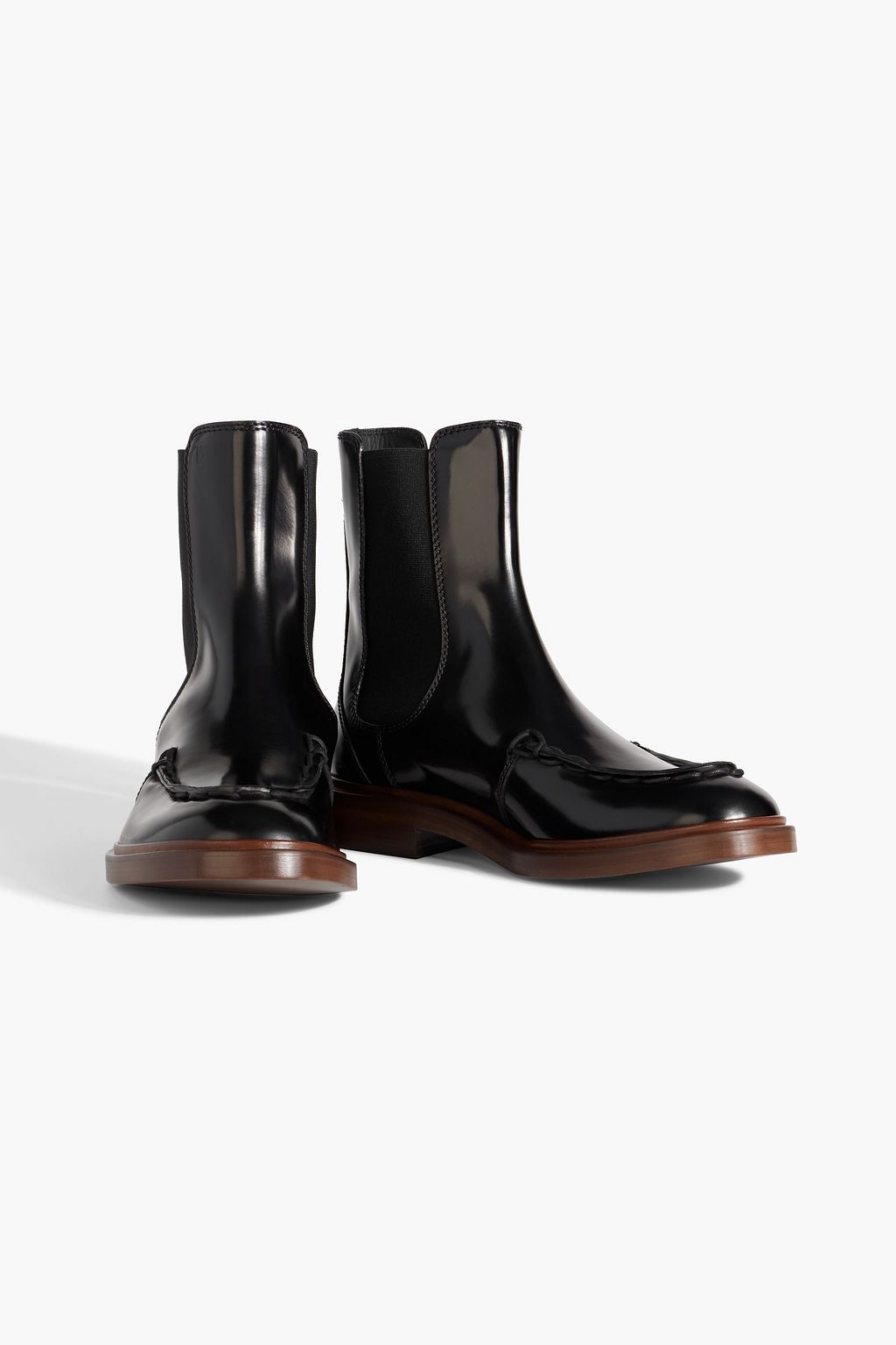 TOD'S Glossed-leather Chelsea boots