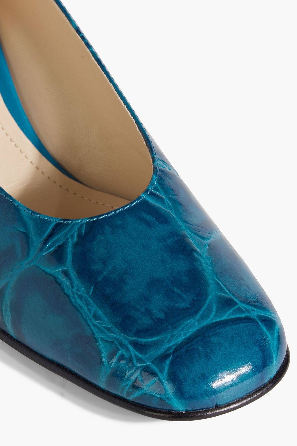 TOD'S Croc-effect leather pumps