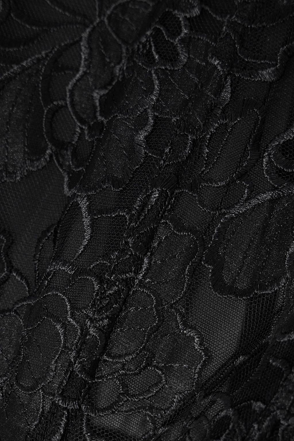 FLEUR DU MAL Whitney embroidered tulle bustier top