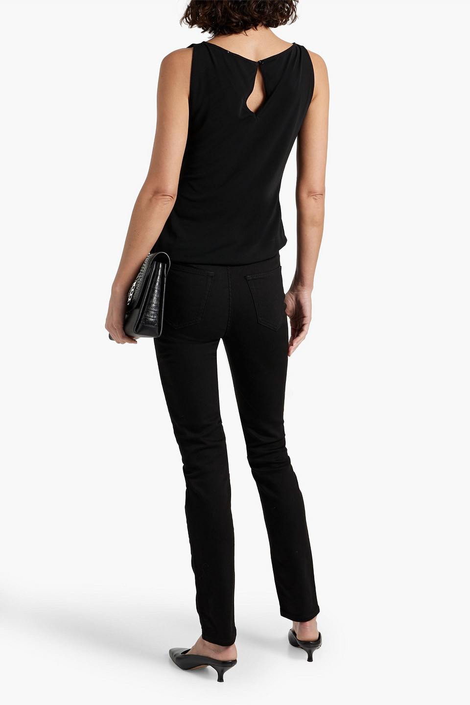 Shop Totême High-rise Skinny Jeans In Black