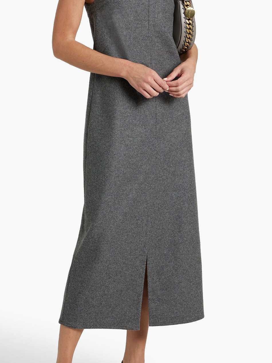 sotra wool-blend felt midi dress