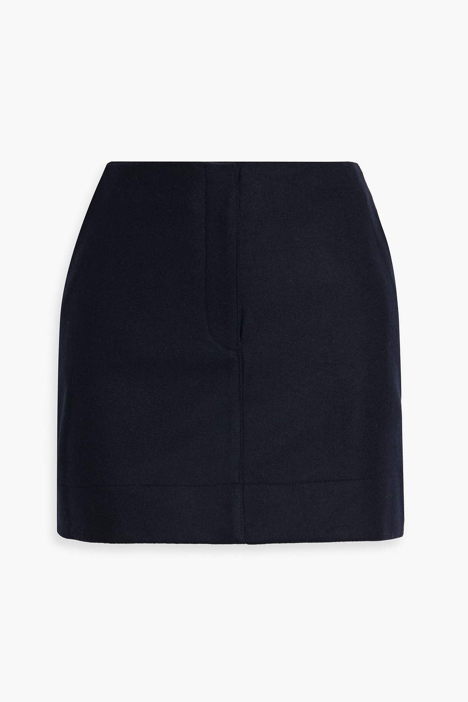 Loulou Studio Moja Brushed Wool-blend Felt Mini Skirt In Navy