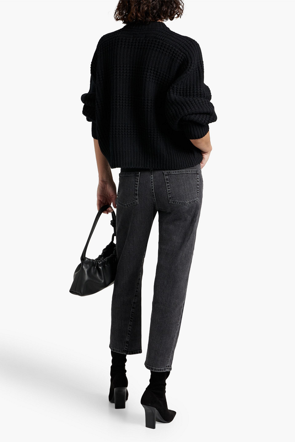 Loulou Studio Alsta Ribbed Cashmere Cardigan In Black