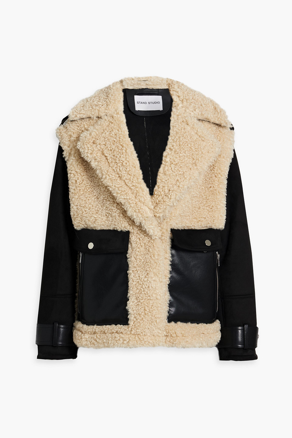 STAND STUDIO MEARA FAUX SHEARLING JACKET