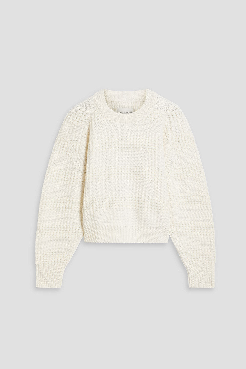 Loulou Studio Duba Oversized Ribbed Cashmere Sweater In Ivory