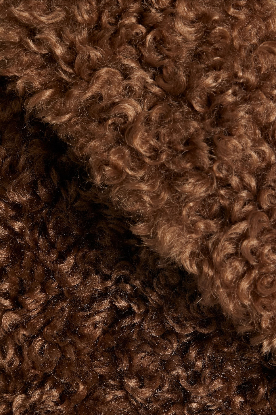 Shop Stand Studio Camille Faux Shearling Coat In Brown
