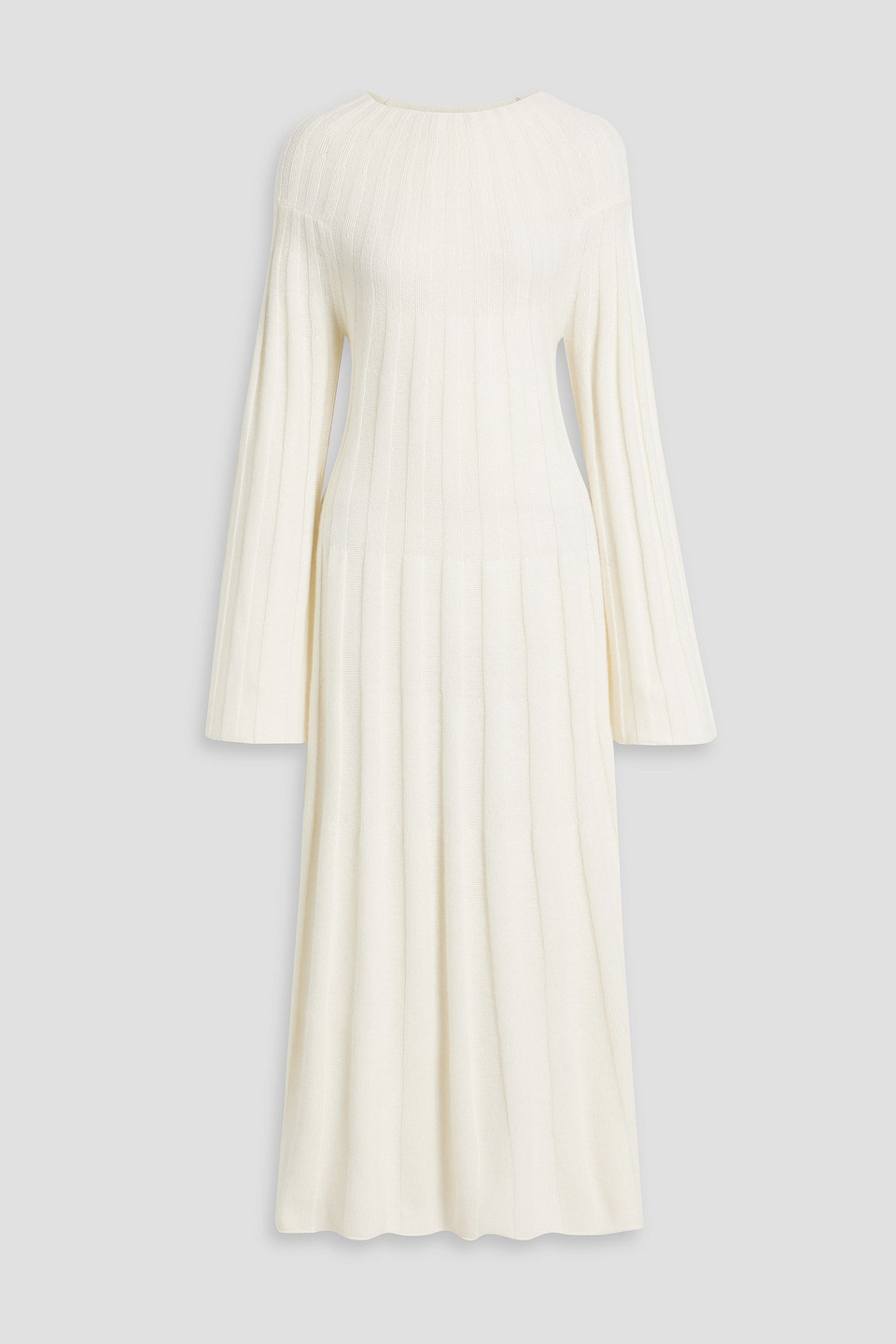 Loulou Studio Gossa Ribbed Cashmere Maxi Dress In Ivory