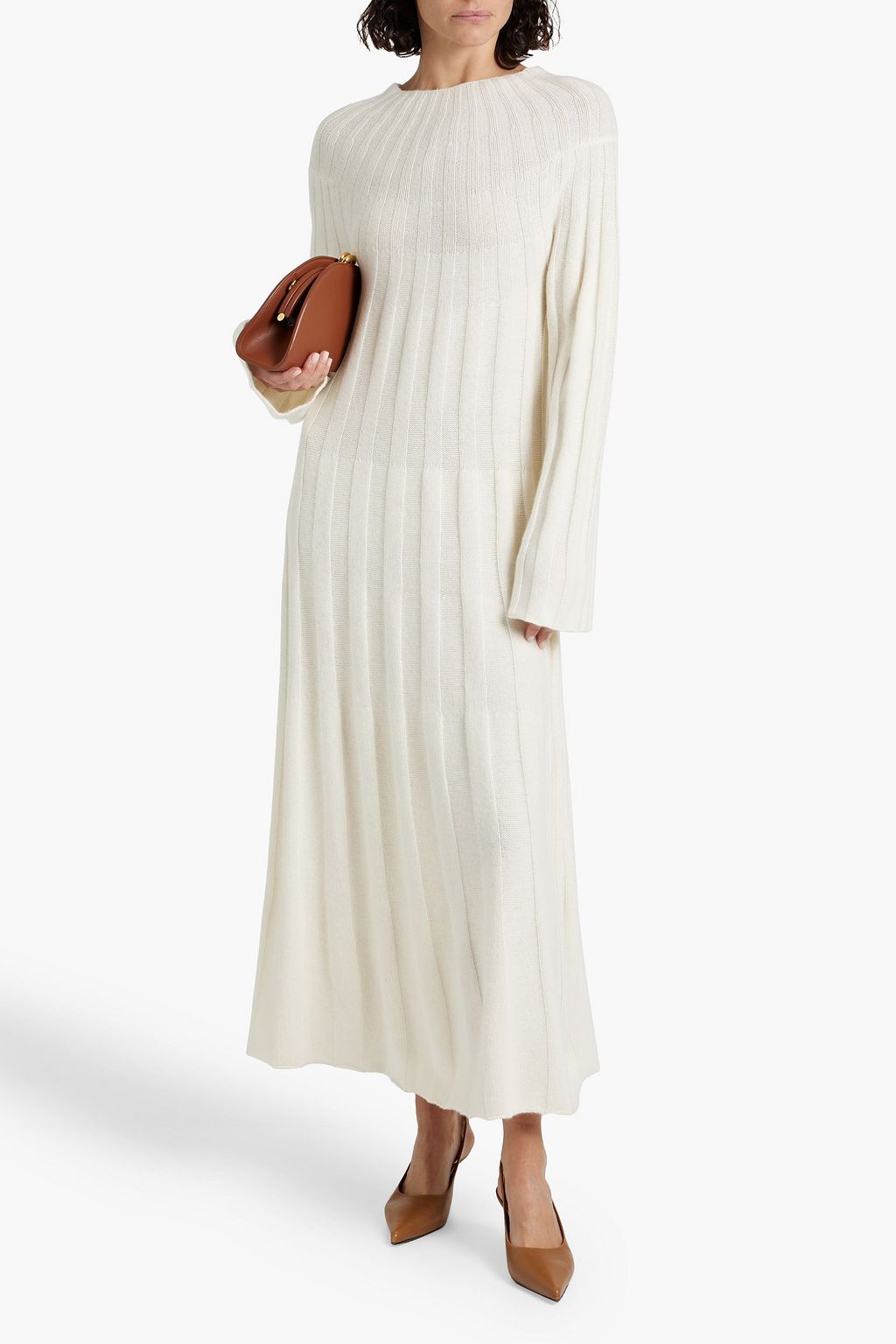LOULOU STUDIO Ribbed cashmere midi dress